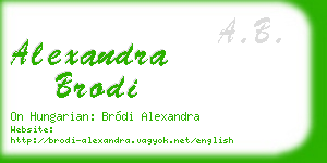 alexandra brodi business card
